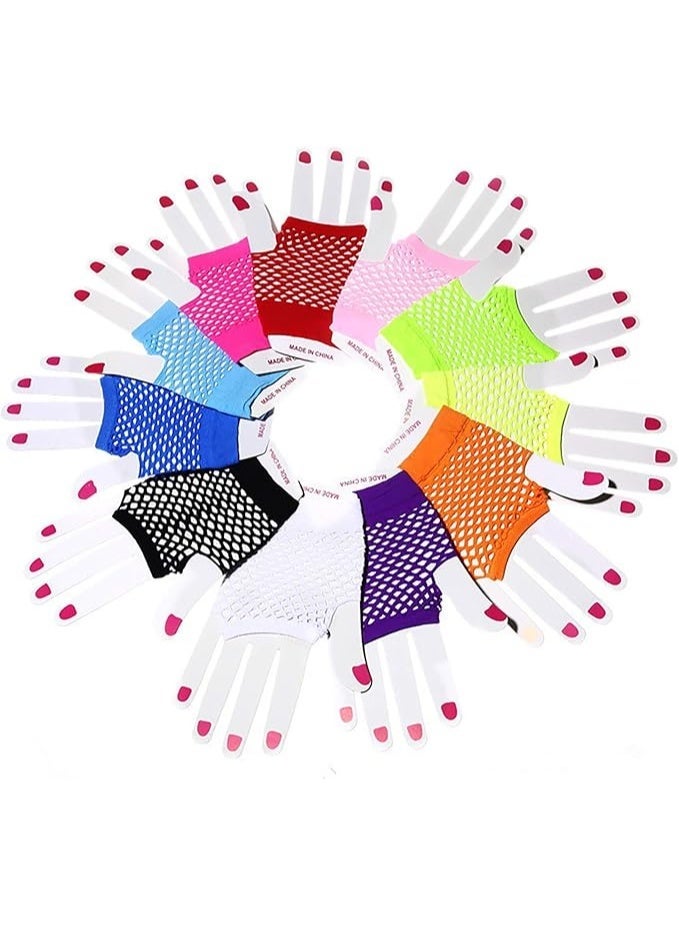 Lone Fishnet Gloves Fingerless For Women Fish Net Arm Sleeve Mesh Emo Goth Punk 80s Scene Accessories - Image 3